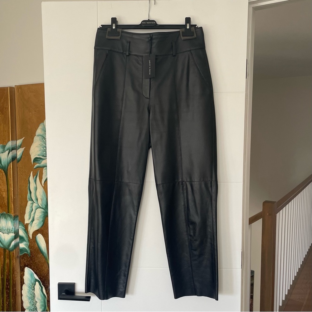 Judith & Charles Robson High-Waist Leather Pants - Size 8 - NWT ($1,100)!
